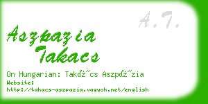 aszpazia takacs business card